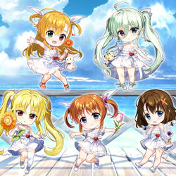 This is a pixiv picture whose title is リリカルなのは20周年記念 ちびキャラ大集合！.