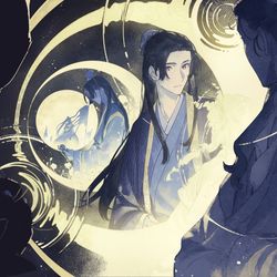 This is a pixiv picture whose title is 月相.