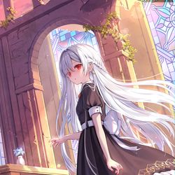 This is a pixiv picture whose title is 忘れられた地に花を.