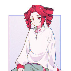 This is a pixiv picture whose title is 前髪あげテト2.