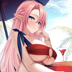 This is a pixiv picture whose title is そなたは今何を思い浮かべているのかしら？.