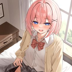 This is a pixiv picture whose title is さて問題です、私は履いているでしょうか？.