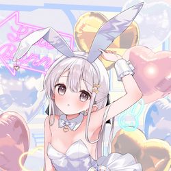 This is a pixiv picture whose title is 白バニー×妹ちゃん.