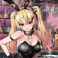 This is a pixiv picture whose title is 黒金バニー.