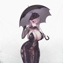 This is a pixiv picture whose title is 『未亡人 キリエ 』のフィギュアの予約をはじめました！.