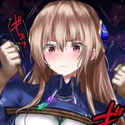 This is a pixiv picture whose title is 白河ユイナ緊縛猿轡.