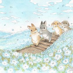 This is a pixiv picture whose title is 💠ネモフィラ公園💠.