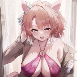 This is a pixiv picture whose title is 让他们见识一下吧拖累纳桑 总会有办法的 居然是赛马娘.
