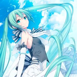 This is a pixiv picture whose title is 初音ミクシンフォニー2024 パンフレットイラスト.