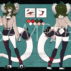 This is a pixiv picture whose title is 【Skeb】コブラ娘🐍.
