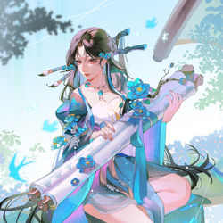 This is a pixiv picture whose title is 青玉案.