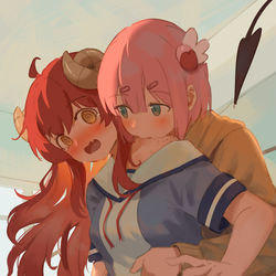 This is a pixiv picture whose title is いただきます.