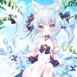 This is a pixiv picture whose title is 涼波.