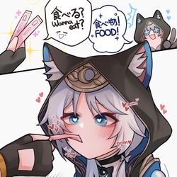 This is a pixiv picture whose title is サフェルに餌をやる.