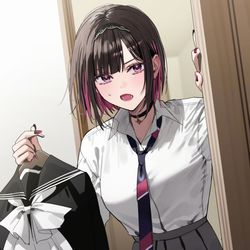 This is a pixiv picture whose title is ｢これどーする気……………は？着ねぇけど｣.