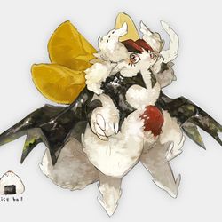 This is a pixiv picture whose title is おむすびドラゴン.