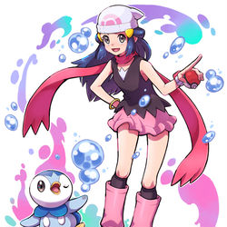 This is a pixiv picture whose title is ヒカリとポッチャマ.
