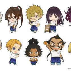 This is a pixiv picture whose title is 地獄楽ミニキャラ.