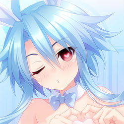 This is a pixiv picture whose title is ハート催眠バニー♡ホワイトハート.