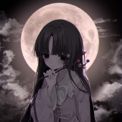 This is a pixiv picture whose title is 輝夜.