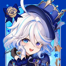 This is a pixiv picture whose title is フリーナ💙.