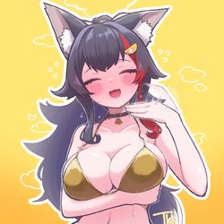 This is a pixiv picture whose title is 金ビキニ ミオしゃ.