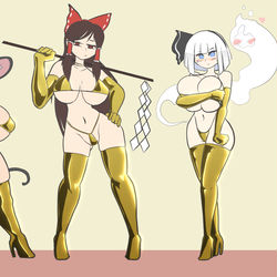 This is a pixiv picture whose title is Touhou Golden Week.