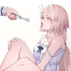 This is a pixiv picture whose title is ジャンヌちゃん歯磨きの時間.
