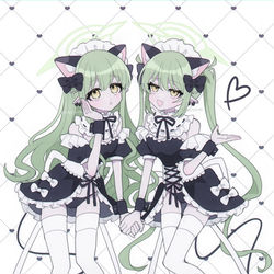 This is a pixiv picture whose title is ヒカリとノゾミ🐈‍⬛🤍.