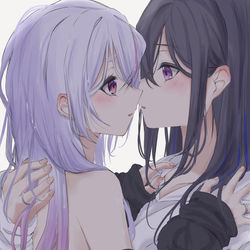 This is a pixiv picture whose title is 兎咲ミミ、一ノ瀬うるは.