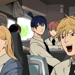 This is a pixiv picture whose title is キャンピングカーに乗るデビルハンター.