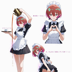 This is a pixiv picture whose title is 「文化祭メイド出勤中(´・ω・`)」.