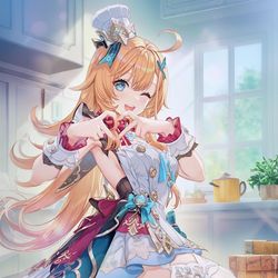 This is a pixiv picture whose title is 爱可菲.