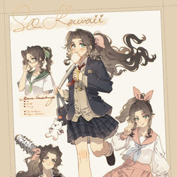 This is a pixiv picture whose title is JKエアリス.