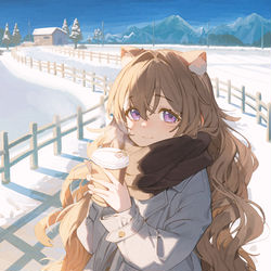 This is a pixiv picture whose title is 冬の日.