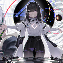 This is a pixiv picture whose title is 复合，离解.