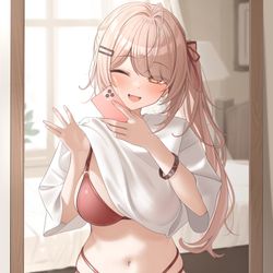 This is a pixiv picture whose title is じゃーん✨今年の夏着る水着！どう？似合ってる？.