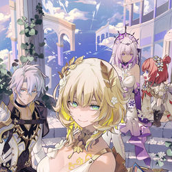 This is a pixiv picture whose title is 黄金裔.