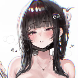 This is a pixiv picture whose title is 🖤💦.
