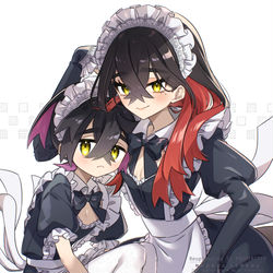 This is a pixiv picture whose title is メイドの日姉弟.