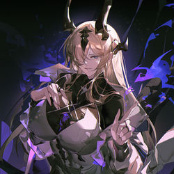 This is a pixiv picture whose title is 爱布拉娜 香蕉姐 エブラナ(アークナイツ).