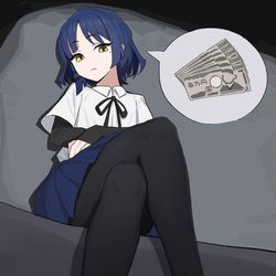 This is a pixiv picture whose title is “钱”.