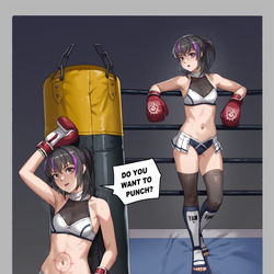 This is a pixiv picture whose title is I got a new boxing uniform.