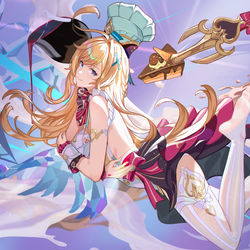 This is a pixiv picture whose title is 原神同人绘画 爱可菲.