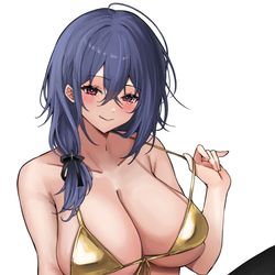 This is a pixiv picture whose title is ピッツバーグ(金ビキニ).