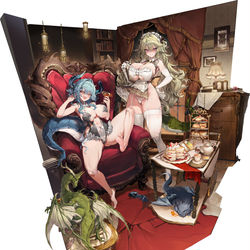 This is a pixiv picture whose title is dragon maid.