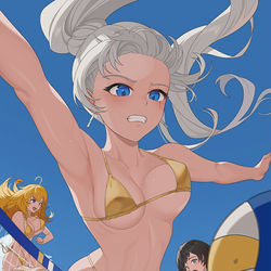 This is a pixiv picture whose title is Beach Volleyball.