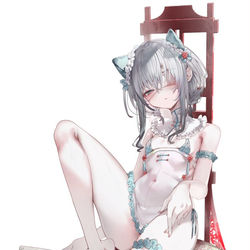 This is a pixiv picture whose title is 葉一(猫チャイナ).