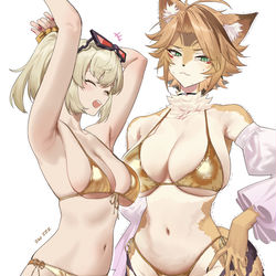 This is a pixiv picture whose title is GW burnice & Pulchra.