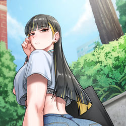 This is a pixiv picture whose title is 청바지.